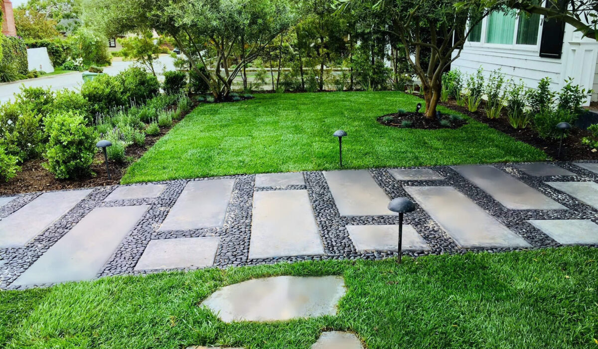 Classic landscape construction in Highland Park Los Angeles