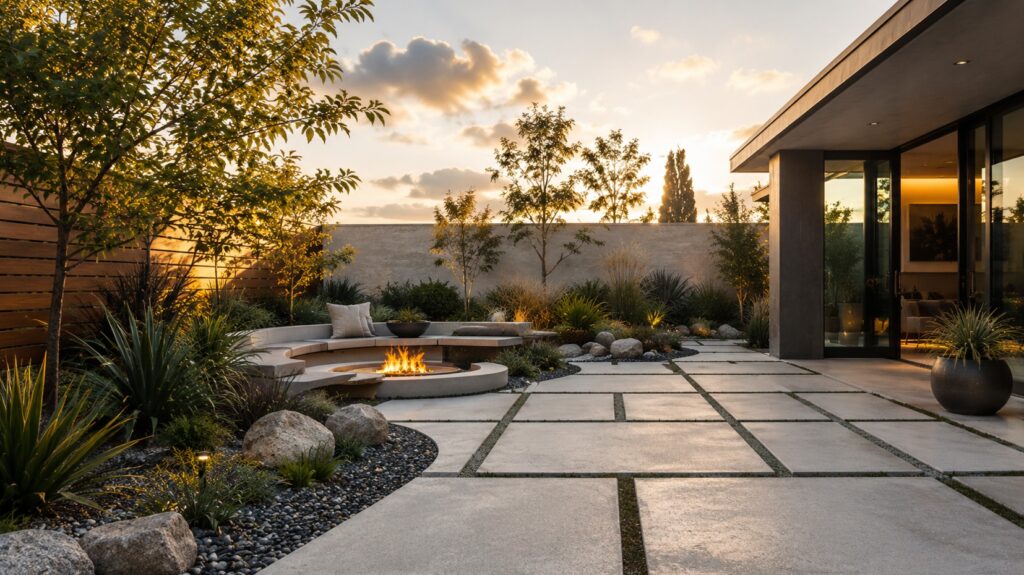 Landscape construction project in Los Feliz by Artscape Gardens